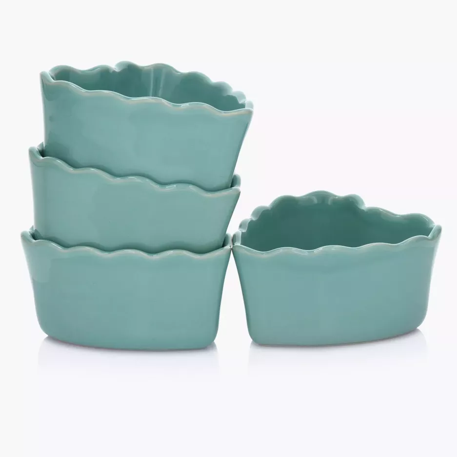 Forma do pieczenia serce DUKA GRESTEL 11 cm zielona ceramika