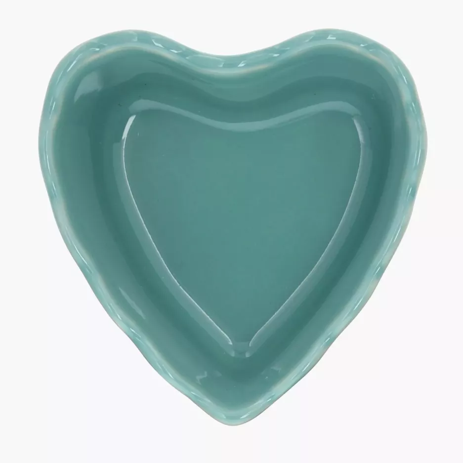 Forma do pieczenia serce DUKA GRESTEL 11 cm zielona ceramika