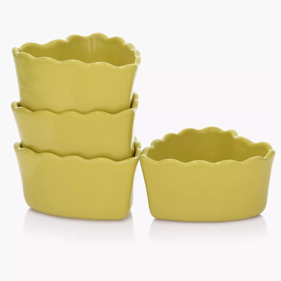 Forma do pieczenia serce DUKA GRESTEL 11 cm żółta ceramika