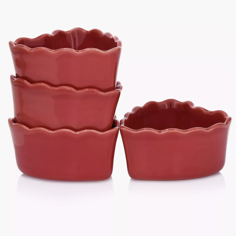 Forma do pieczenia serce DUKA GRESTEL 11 cm pomarańczowa ceramika