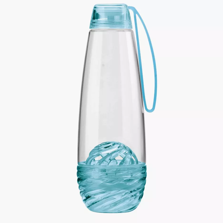 Butelka na wodę z sitkiem GUZZINI ON THE GO 750 ml niebieska tworzywo