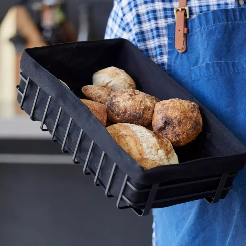 Koszyk na pieczywo HOLM 27 x 17 x 9 cm czarny