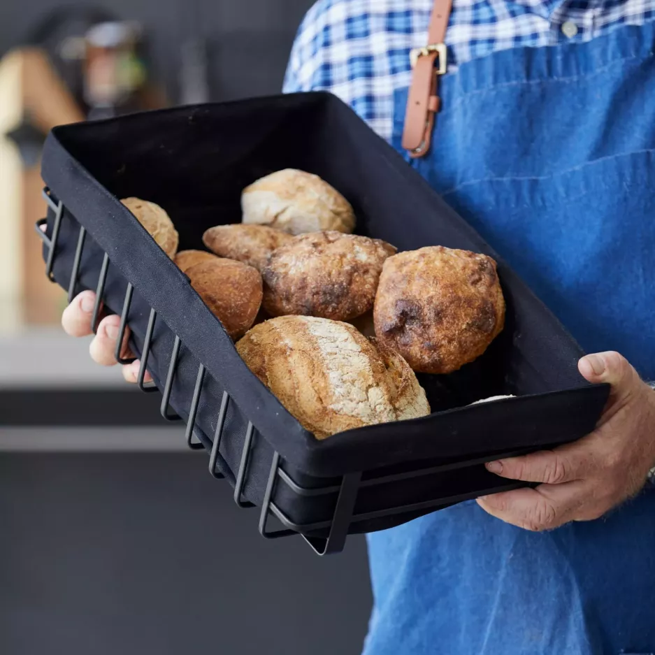 Koszyk na pieczywo HOLM 27 x 17 x 9 cm czarny