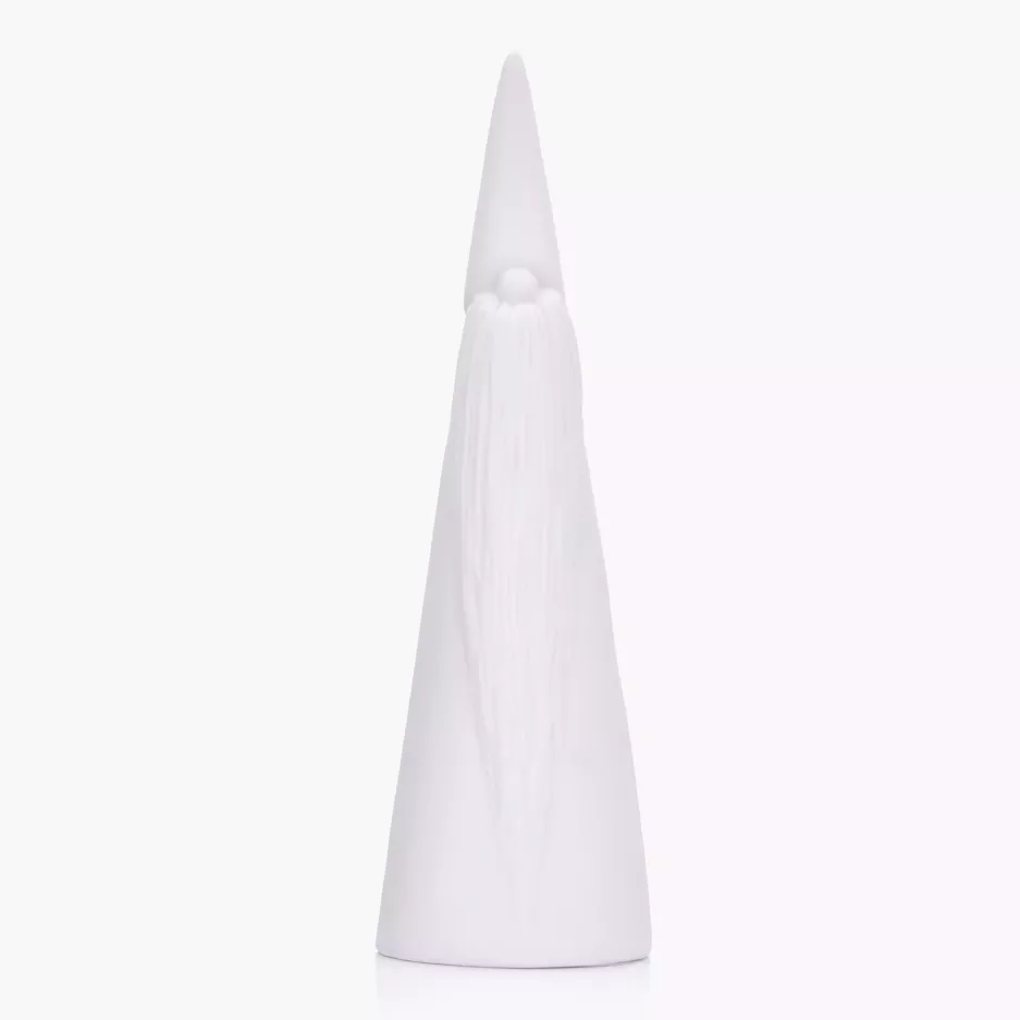 Lampka świąteczna gnom DUKA KRISTALLER 26 cm biała porcelana