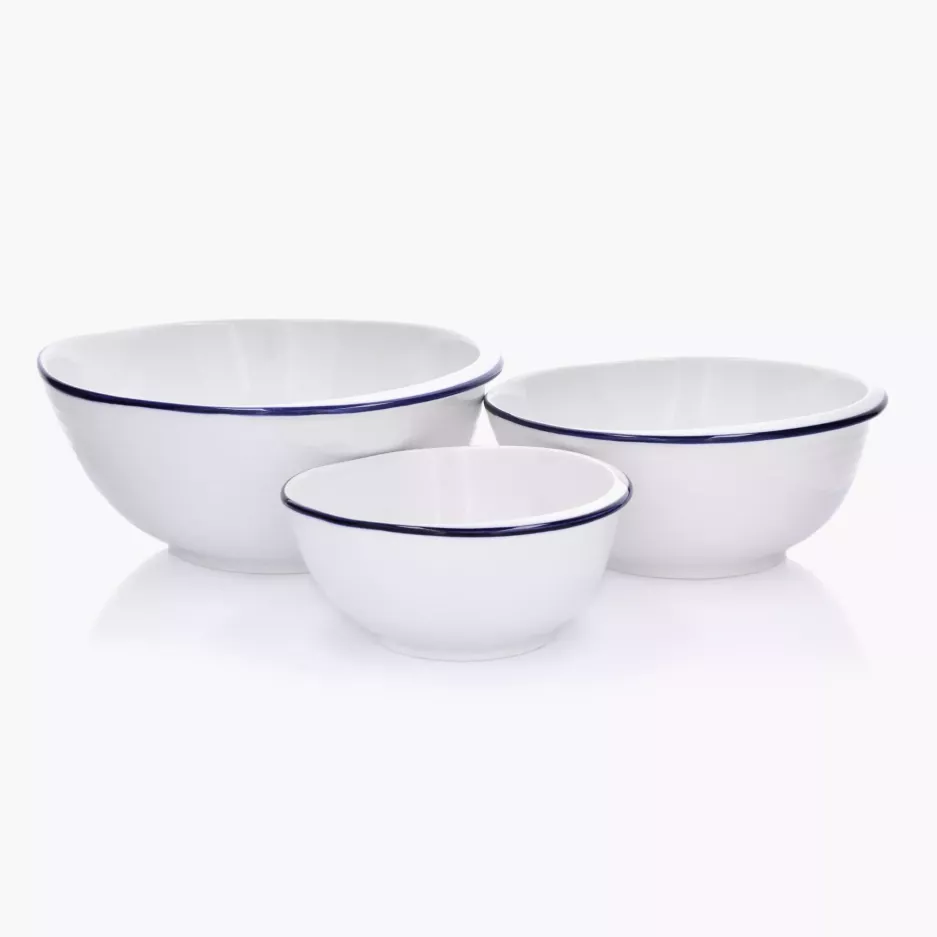 Miseczka DUKA KROG 650 ml biała granatowa porcelana