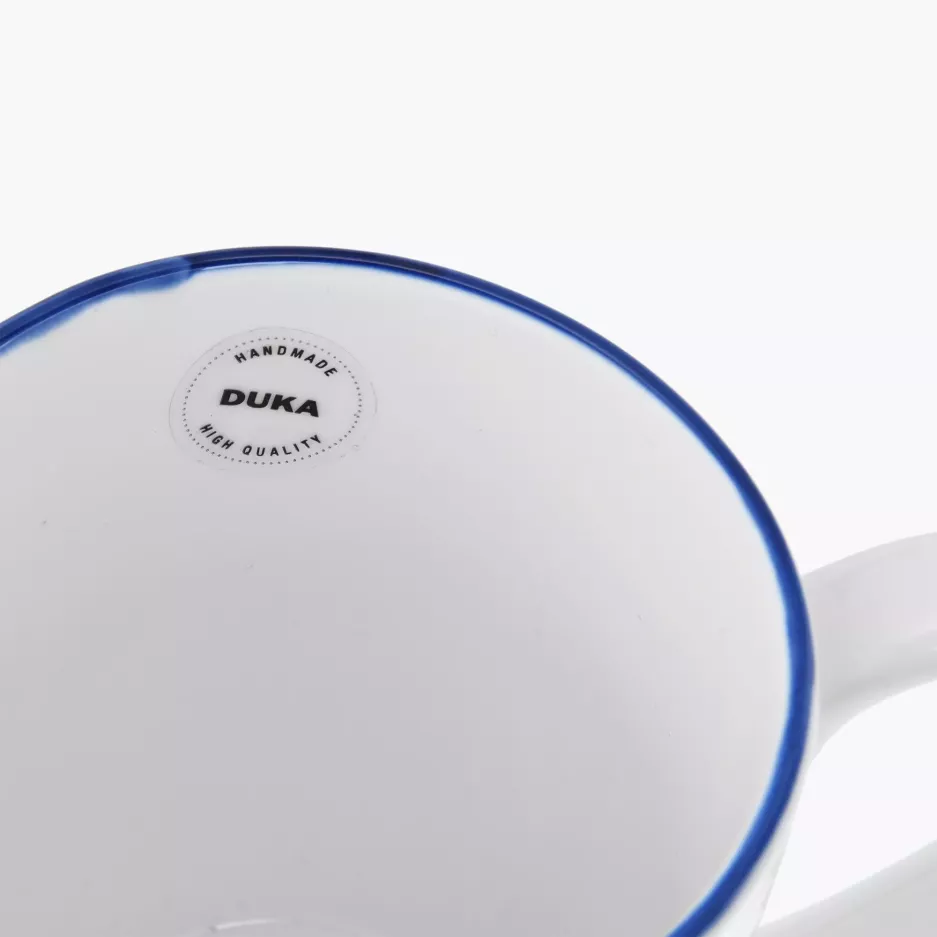 Kubek jumbo DUKA KROG 700 ml biały granatowy porcelana