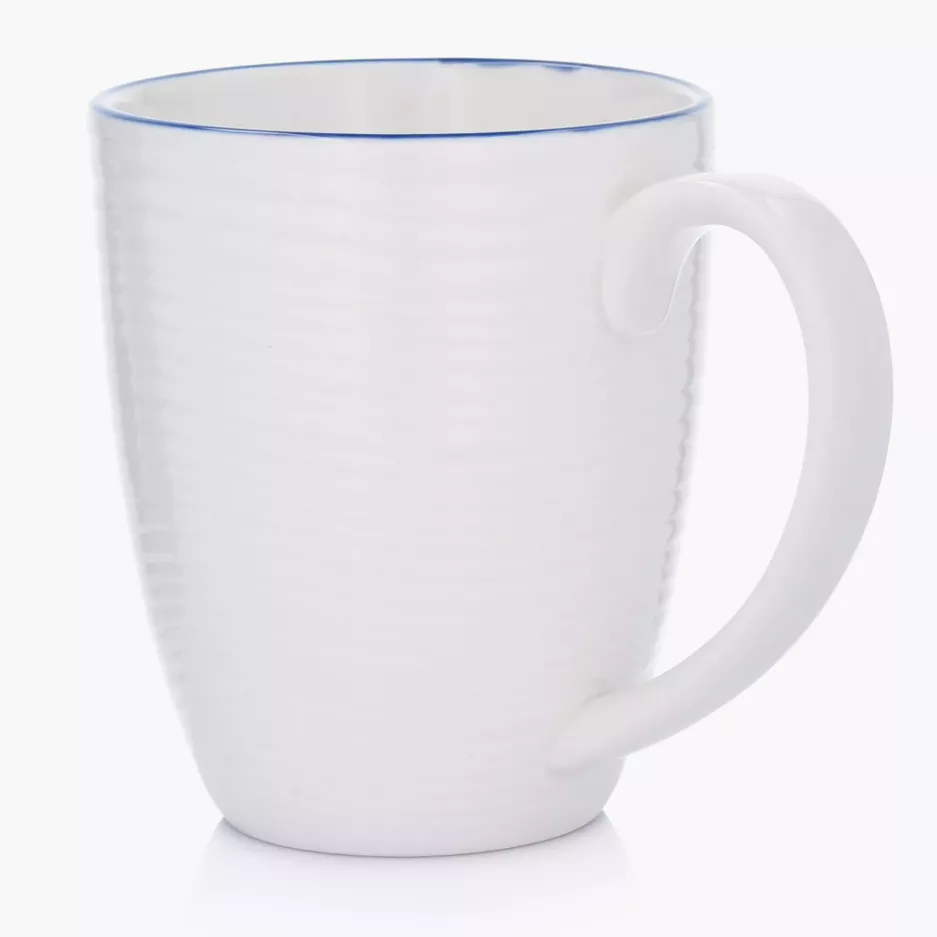 Kubek jumbo DUKA KROG 700 ml biały granatowy porcelana