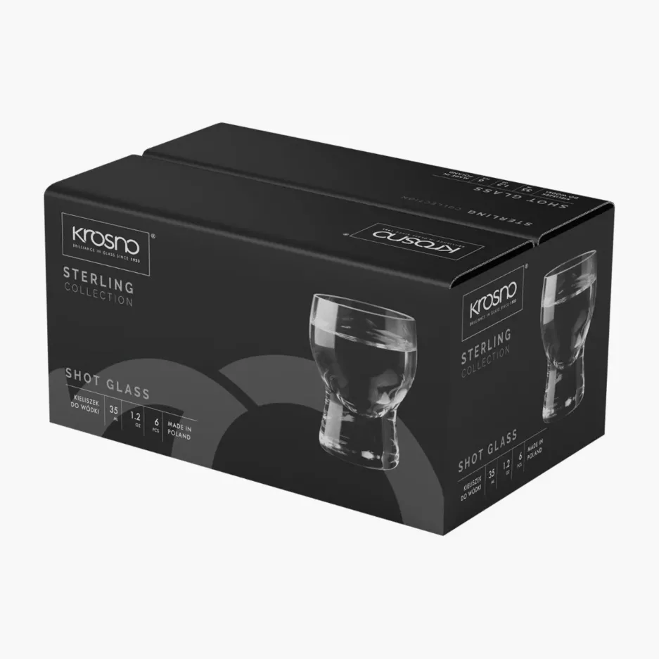 Kieliszki do wódki lub likieru KROSNO STERLING 35 ml 6 szt. szklane