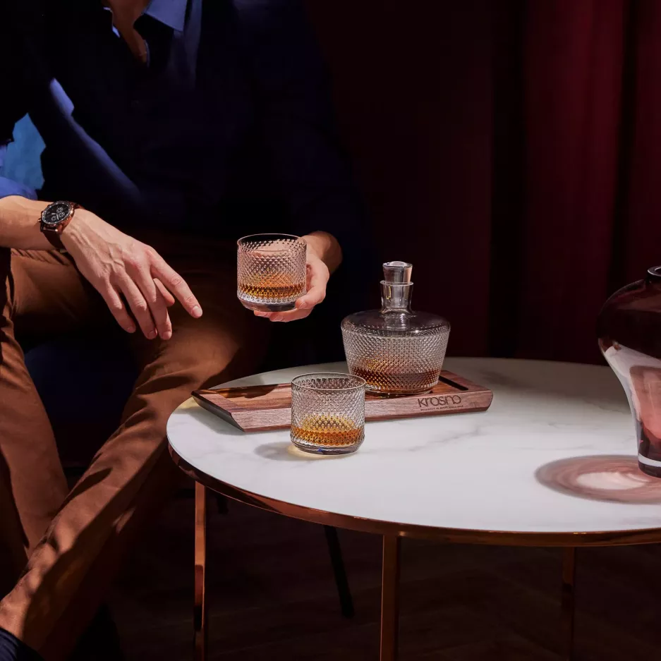 Komplet do whiskey KROSNO Perfect Serve Scotland karafka 750 ml i 2 szklanki 270 ml