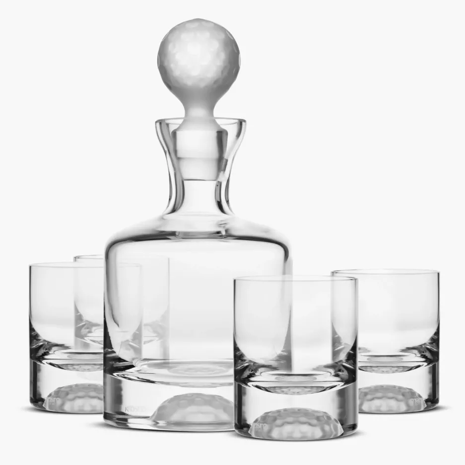 Komplet do whiskey KROSNO GOLF karafka 500 ml i 4 szklanki 280 ml