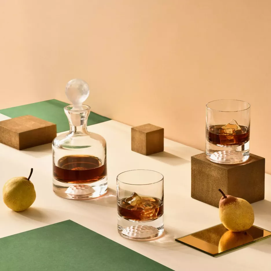 Komplet do whiskey KROSNO GOLF karafka 500 ml i 4 szklanki 280 ml