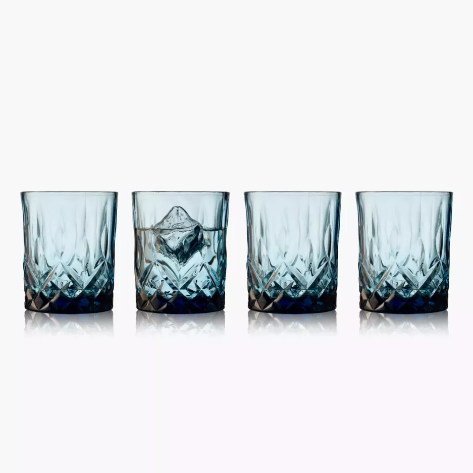 Szklanki do whisky LYNGBY SORRENTO 4 szt. 320 ml niebieskie