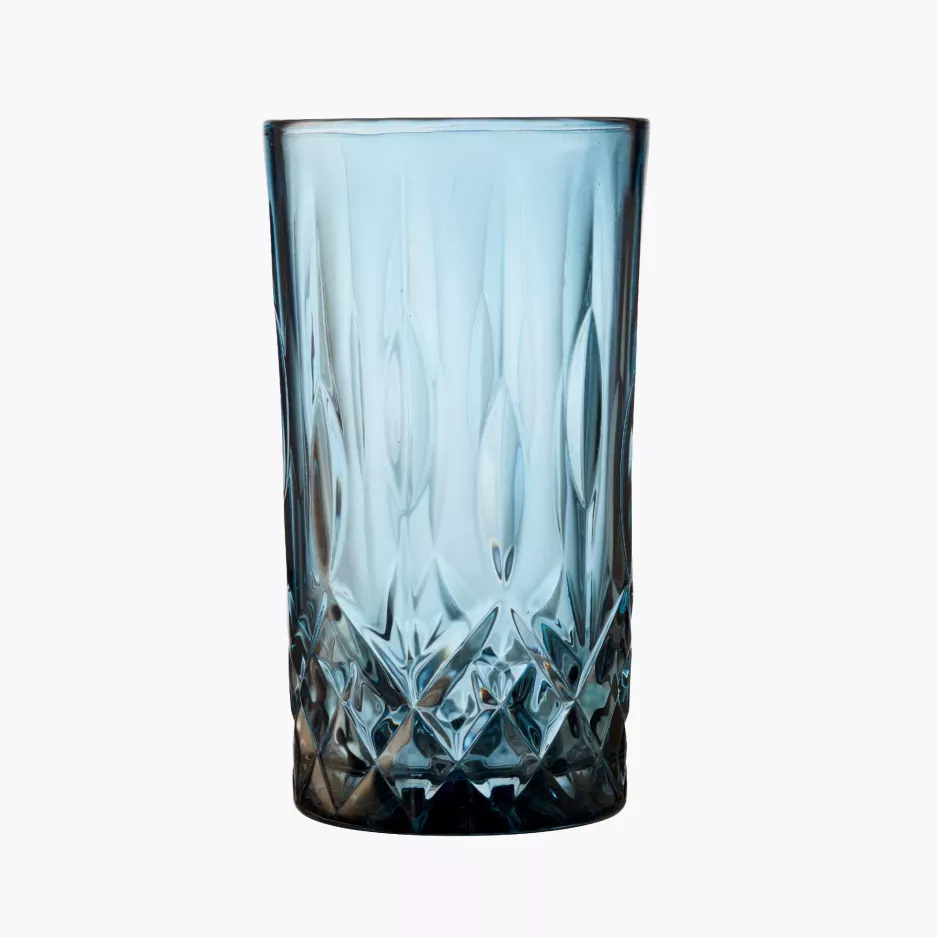 Szklanki wysokie LYNGBY SORRENTO 4 szt. 380 ml niebieskie