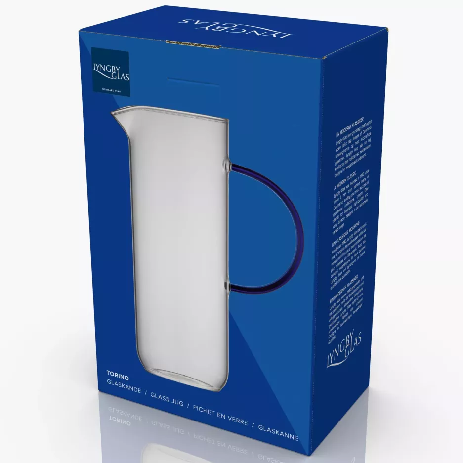 Dzbanek do napojów LYNGBY TORINO 1,1 l niebieski szklany