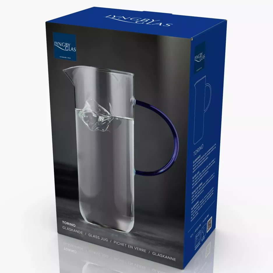 Dzbanek do napojów LYNGBY TORINO 1,1 l niebieski szklany