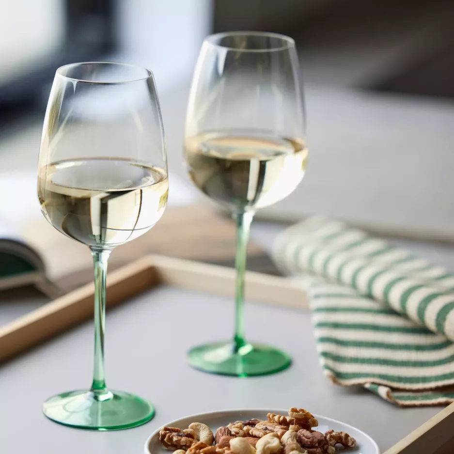 Kieliszki do białego wina LYNGBY VIENNA 530 ml 4 szt. zielone