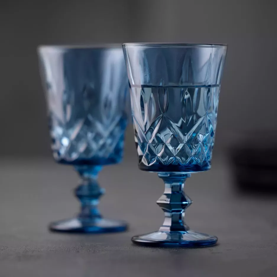 Kieliszki do wina LYNGBY SORRENTO 4 szt. 290 ml niebieskie
