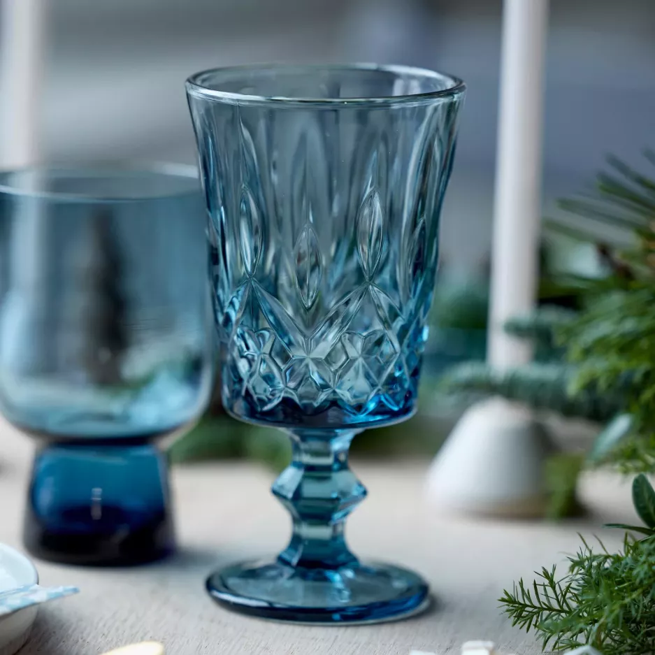 Kieliszki do wina LYNGBY SORRENTO 4 szt. 290 ml niebieskie