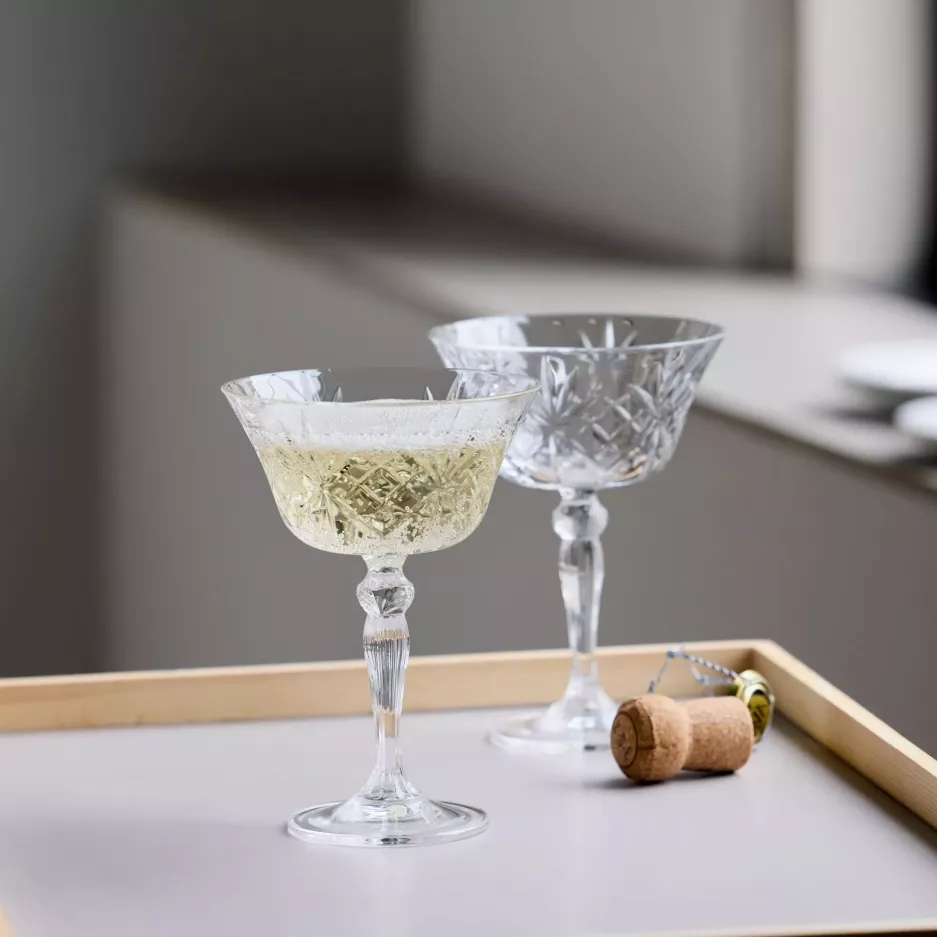 Kieliszki do szampana koktajli LYNGBY MELODIA 260 ml 4 szt. szklane