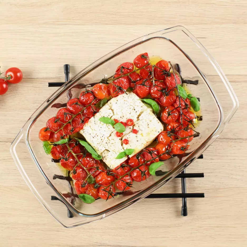 Naczynie żaroodporne z pokrywką MAKU 3 l szklane