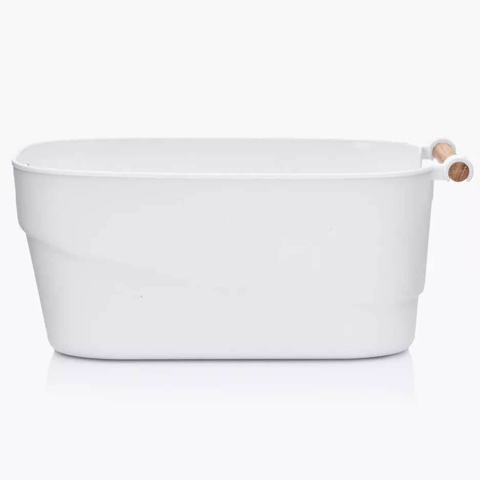 NATURAL SCANDI ZEST 3 POJEMNIKÓW Z DREW.RĄCZKĄ BIAŁYCH