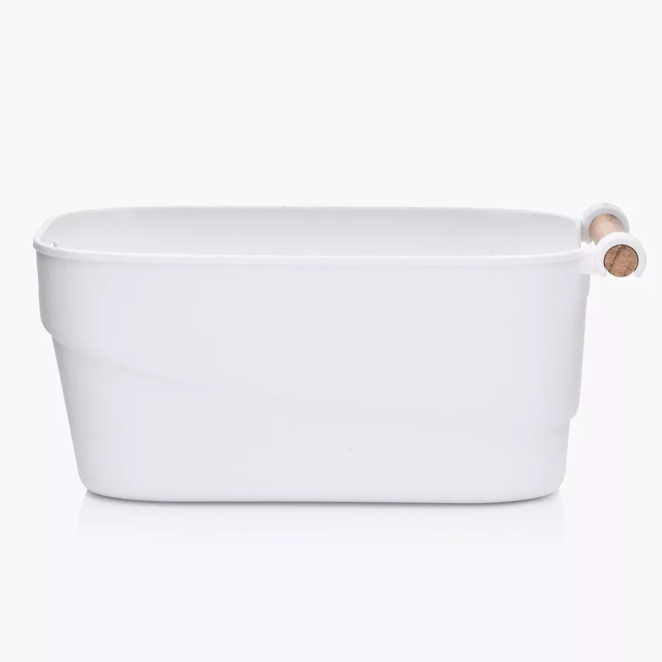 NATURAL SCANDI ZEST 3 POJEMNIKÓW Z DREW.RĄCZKĄ BIAŁYCH