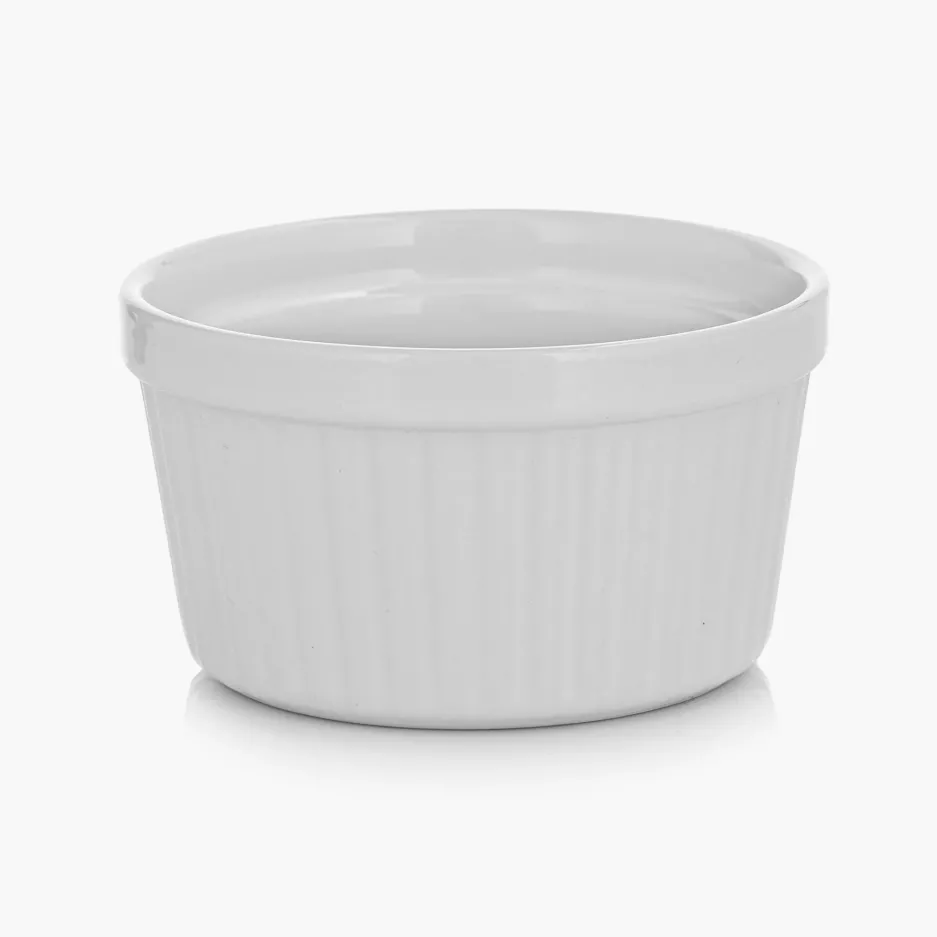 Kokilka okrągła ramekin DUKA NIKLAS CELEBRATE 9 cm biała kamionkowa