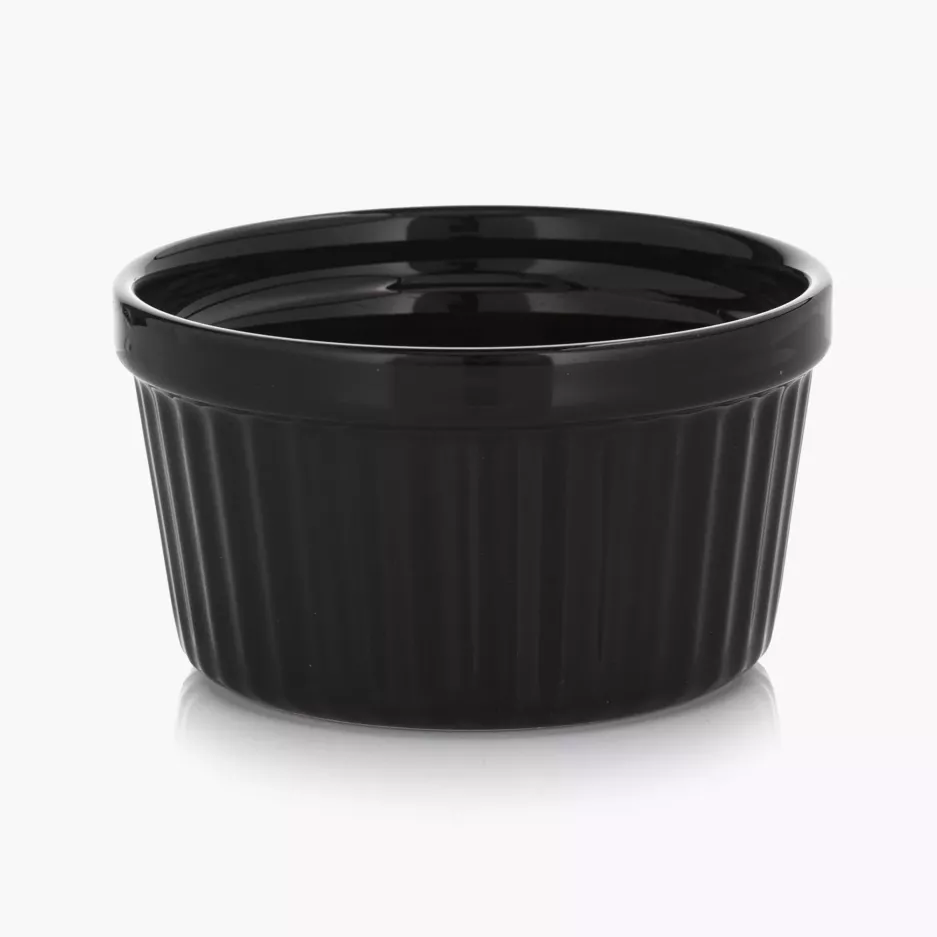 Kokilka okrągła ramekin DUKA NIKLAS CELEBRATE 9 cm czarna kamionkowa