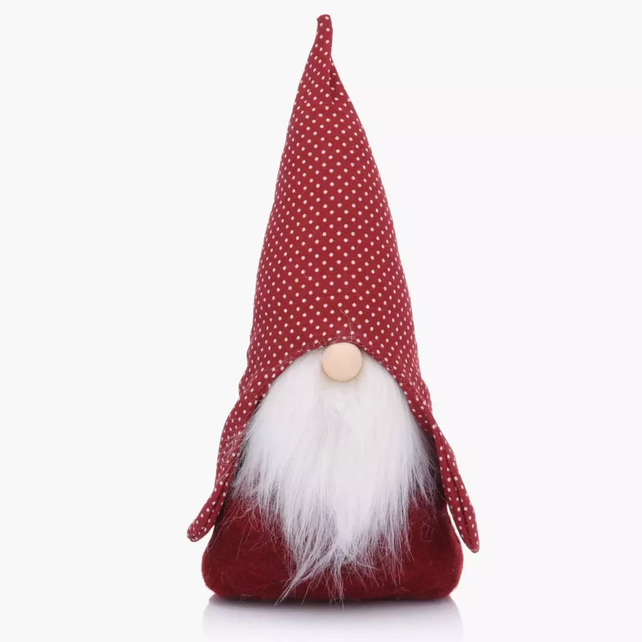 Skrzat gnom świąteczny skandynawski kropki DUKA NISSE 20 cm czerwony