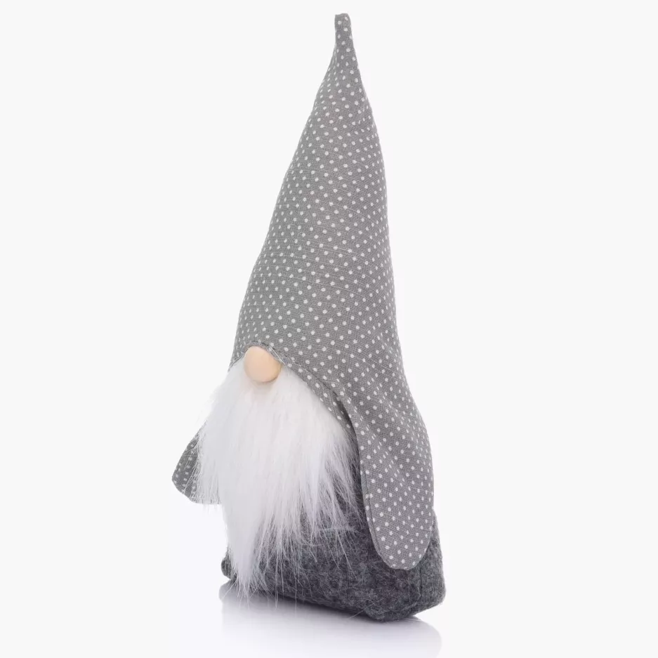 Skrzat gnom świąteczny skandynawski kropki DUKA NISSE 20 cm szary
