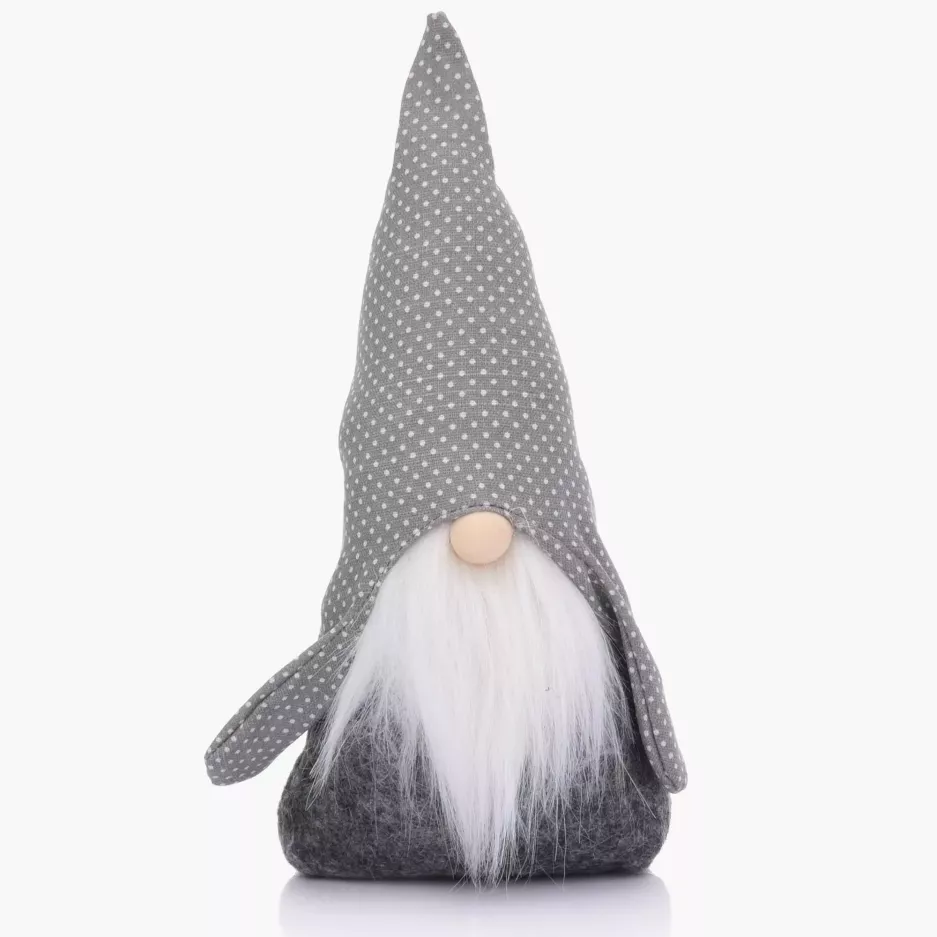 Skrzat gnom świąteczny skandynawski kropki DUKA NISSE 20 cm szary