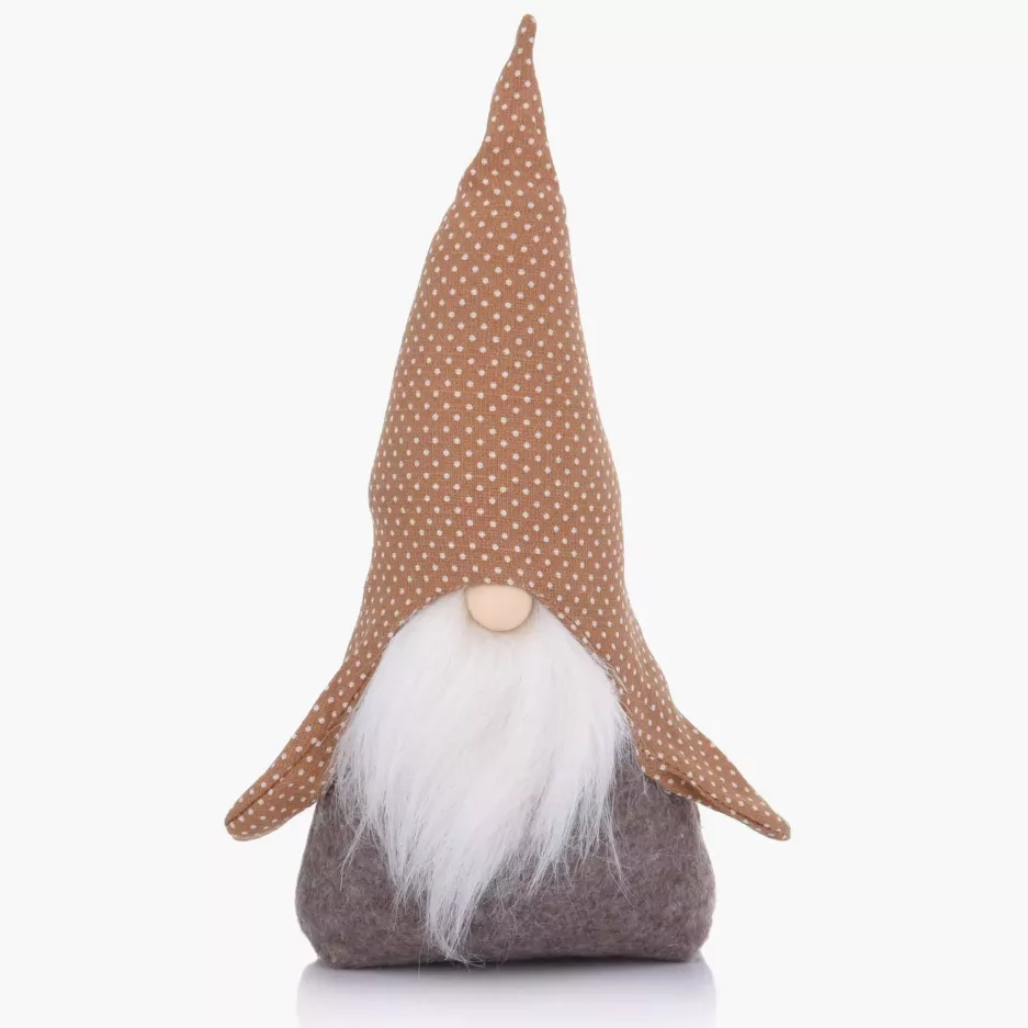 Skrzat gnom świąteczny skandynawski kropki DUKA NISSE 20 cm beżowy