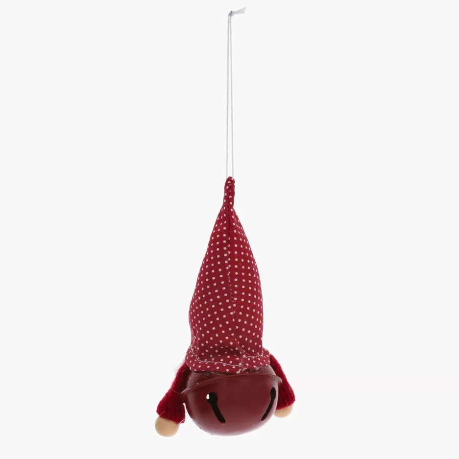 Zawieszka na choinkę skrzat gnom świąteczny DUKA NISSE 12 cm czerwona