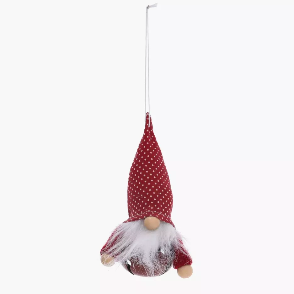 Zawieszka na choinkę skrzat gnom świąteczny DUKA NISSE 12 cm czerwona