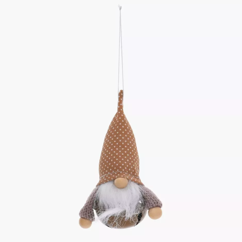 Zawieszka na choinkę skrzat gnom świąteczny DUKA NISSE 12 cm beżowa