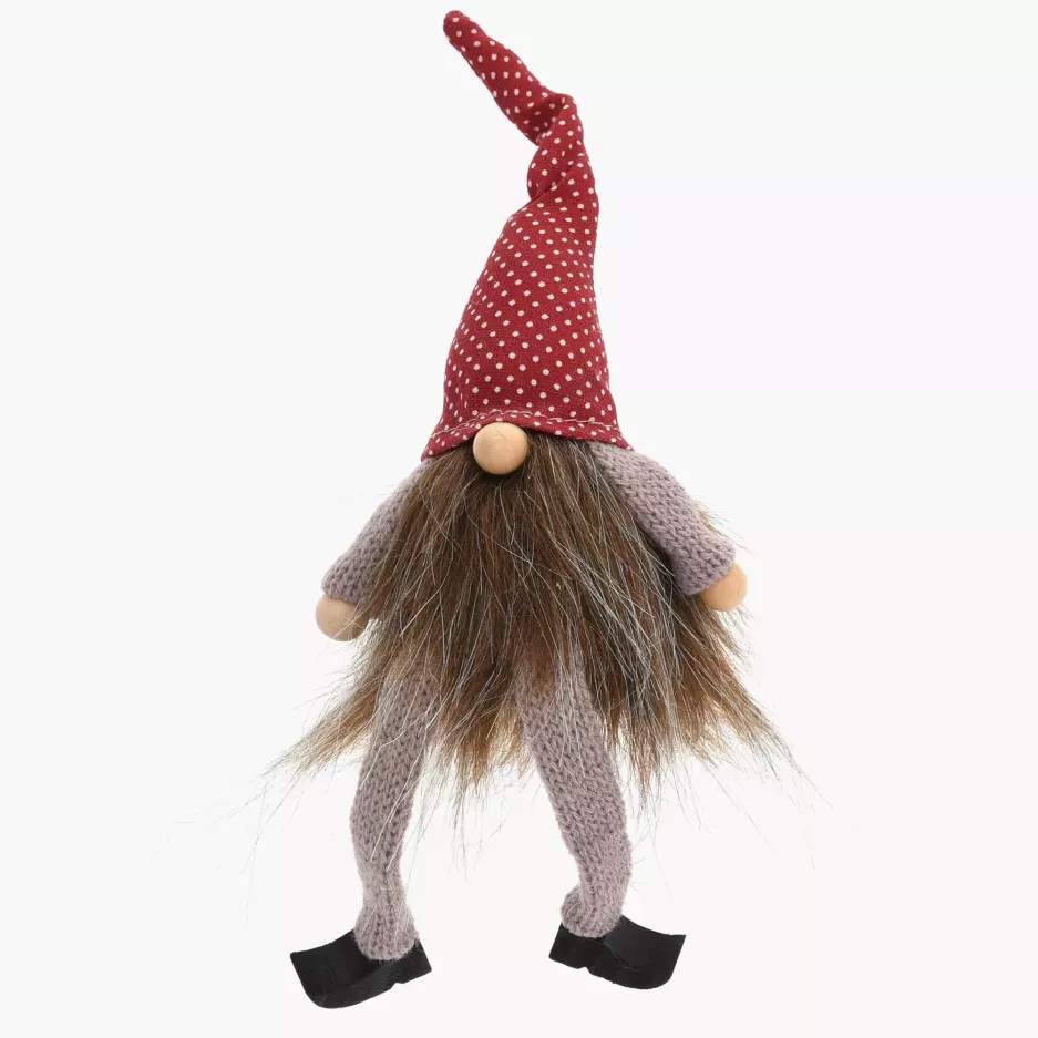 Skrzat gnom świąteczny skandynawski kropki DUKA NISSE 25 cm czerwony