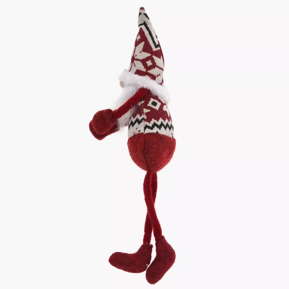 Skrzat gnom świąteczny skandynawski sweterek DUKA NISSE 23 cm czerwony