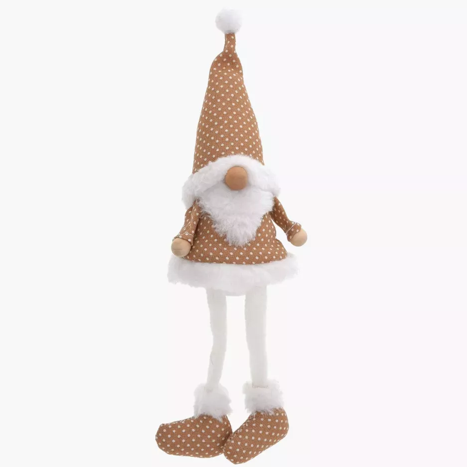 Skrzat gnom świąteczny skandynawski kropki DUKA NISSE 25 cm beżowy