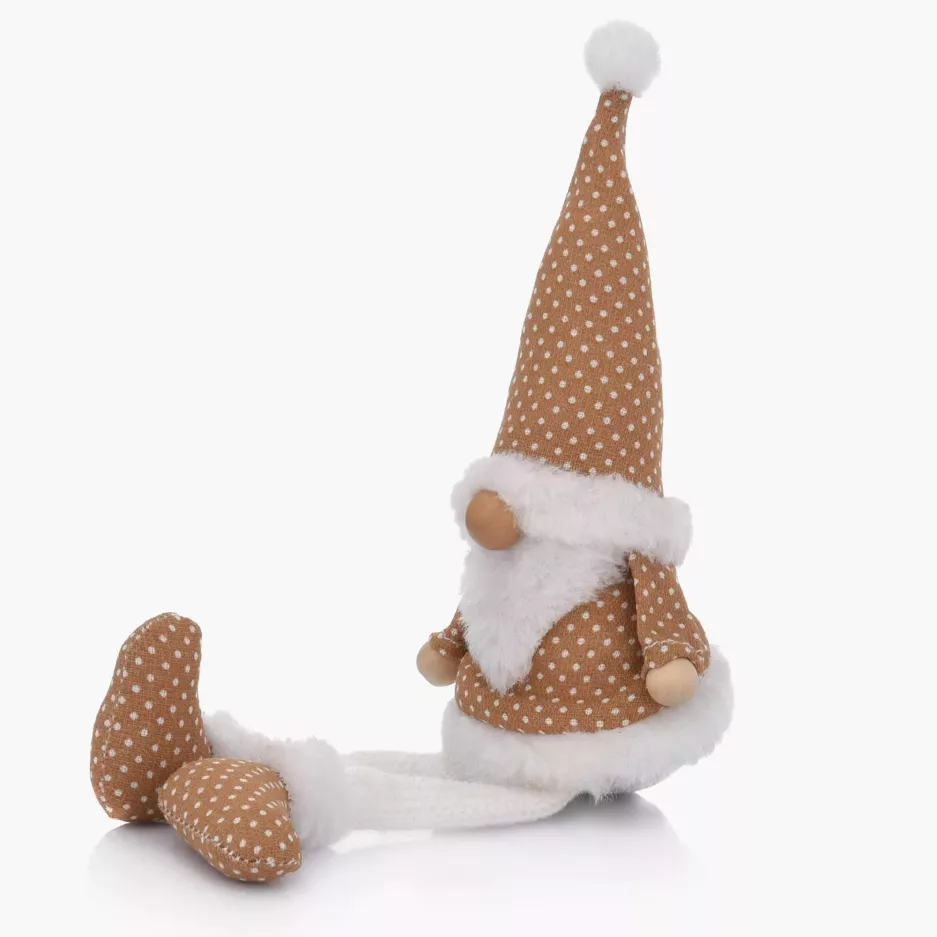 Skrzat gnom świąteczny skandynawski kropki DUKA NISSE 25 cm beżowy
