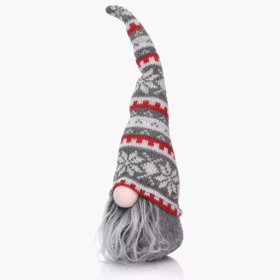 Skrzat gnom świąteczny skandynawski sweterek DUKA NISSE 29 cm szary