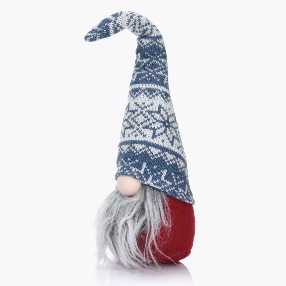 Skrzat gnom świąteczny skandynawski sweterek DUKA NISSE 29 cm niebieski