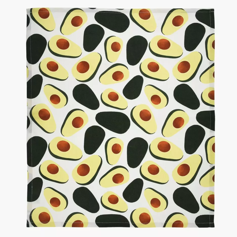 Ścierki kuchenne w awokado DUKA PLANTAGE 2 sztuki 60x50 cm białe zielone