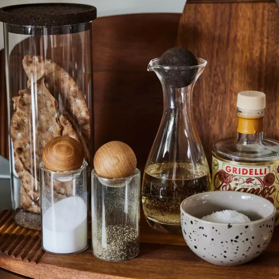 Zestaw do soli i pieprzu z dębowym korkiem 2szt. SAGAFORM NATURE