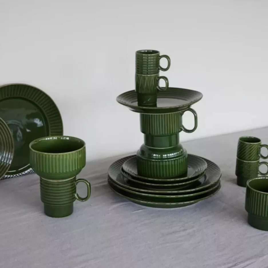 Zestaw 4 filiżanek do espresso SAGAFORM COFFE & MORE zielony