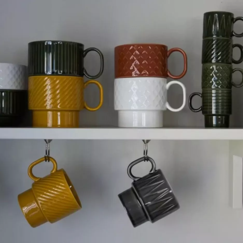 Zestaw 2 kubków 300ml SAGAFORM COFFE & MORE biały