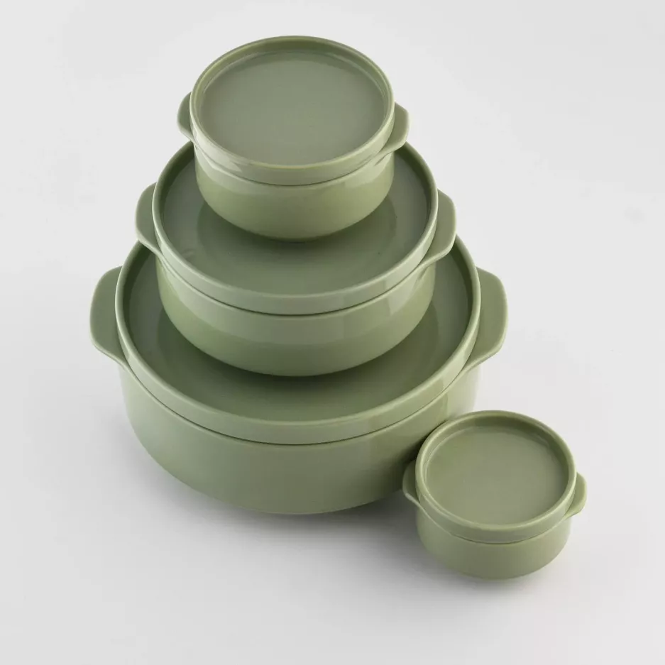 Talerzyk DUKA STAPEL GREEN 10.4 cm zielony porcelana