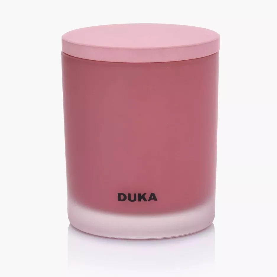 Świeca zapachowa sojowa Blackberry & Musk DUKA VALLMO 240 g różowa