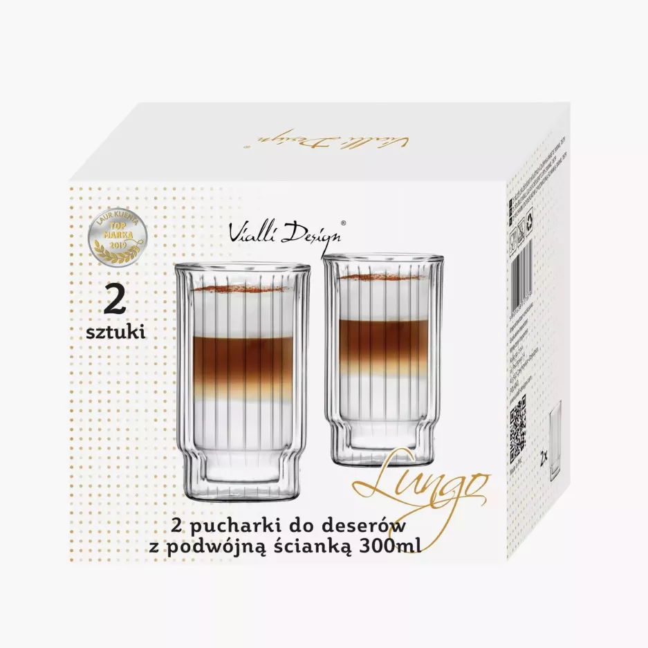 Pucharki do lodów deserów VIALLI DESIGN LUNGO 2 szt. 300 ml