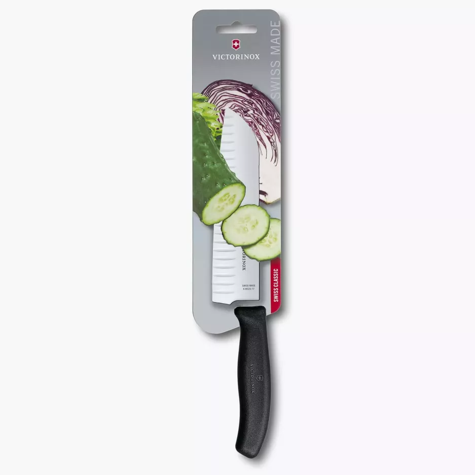 Nóż Santoku kuchenny VICTORINOX SWISS CLASSIC 17 cm czarny