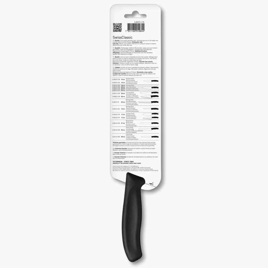 Nóż Santoku kuchenny VICTORINOX SWISS CLASSIC 17 cm czarny